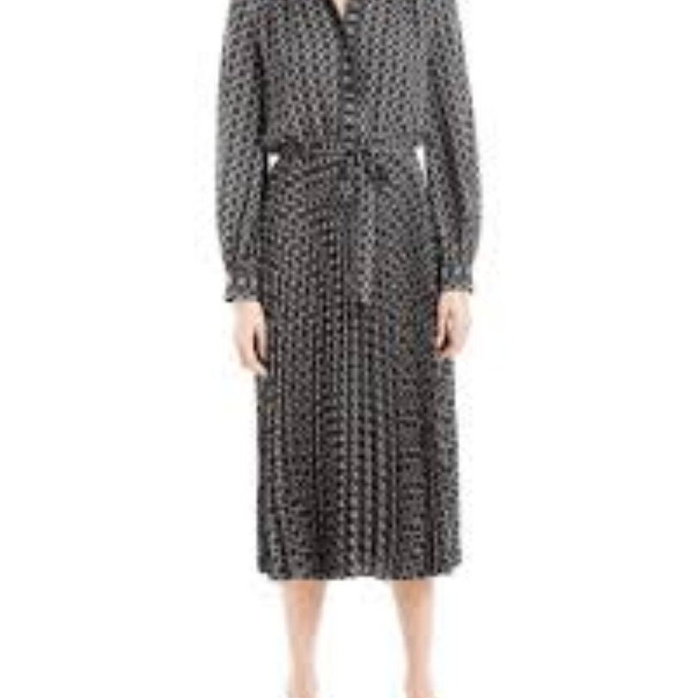Max Studio Pleated Midi Dress Flattering